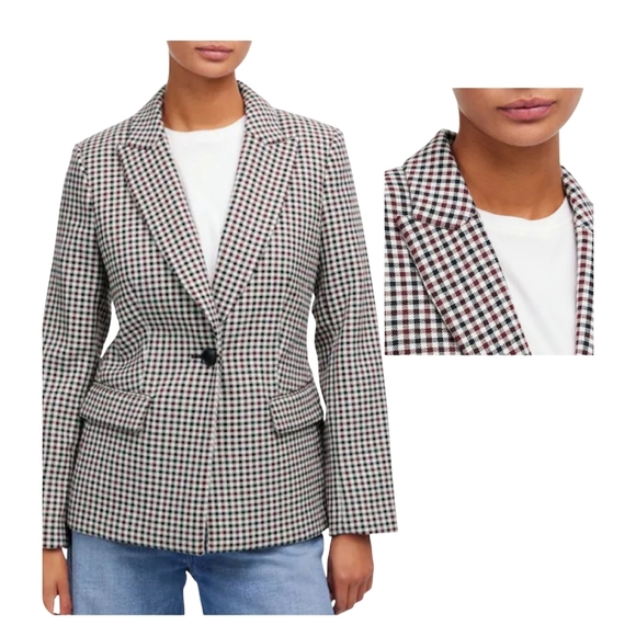 Madewell Jackets & Blazers - NEW! MADEWELL Alston Gingham Wool Blend Twill Slim Fit Tailored Blazer 12.
